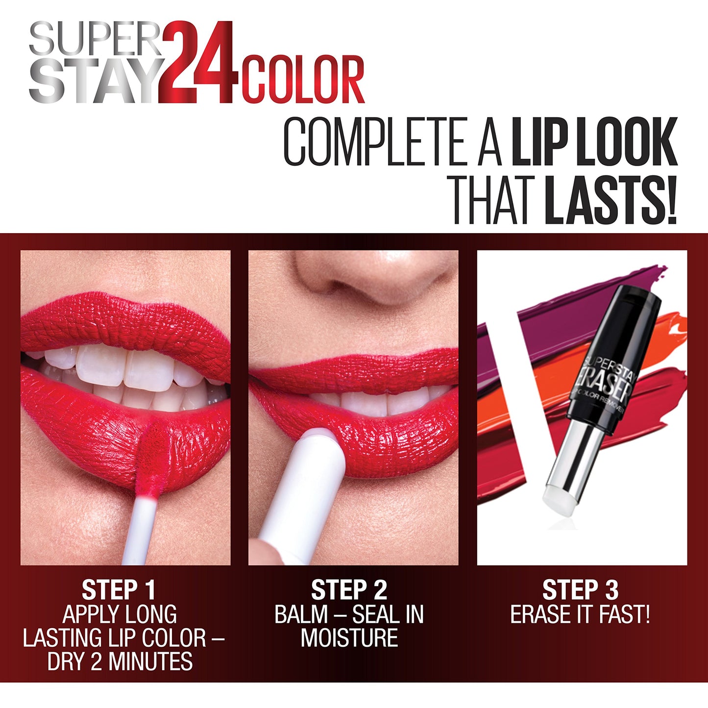 Maybelline Super Stay 24, 2-Step Liquid Lipstick Makeup, Long Lasting Highly Pigmented Color with Moisturizing Balm, Everlasting Wine