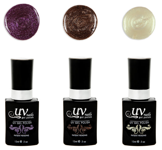 UV-Nails Morrigan Set of 3 UV or LED gel polish Beauty & Personal Care UV-NAILS