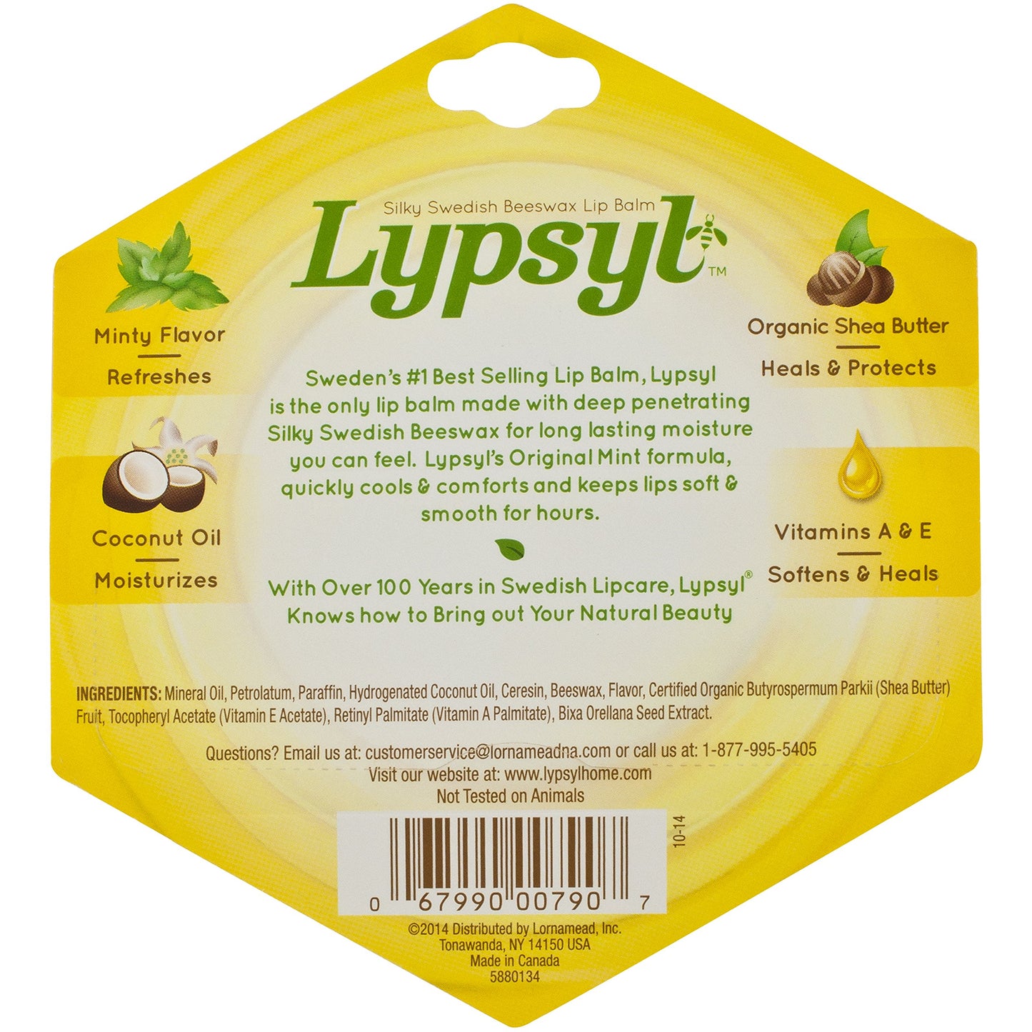 Lypsyl Intense Protection Original Mint, Lip Balm 0.10 oz (3-Pack) Beauty and Personal Care Lypsyl