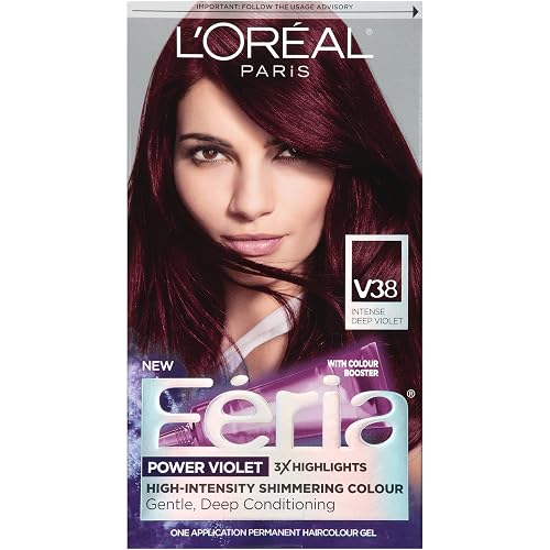 L'Oreal Paris Feria Multi-Faceted Shimmering Color, V38 Violet Noir