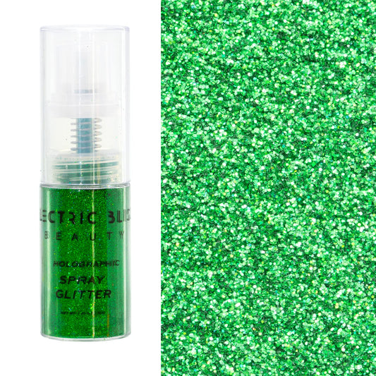 Green Holographic Glitter - 30g Loose Spray for Face, Hair, Eye and Body - Rave and Festival Accessories, Cosmetic Makeup for Women Beauty & Personal Care Electric Bliss Beauty