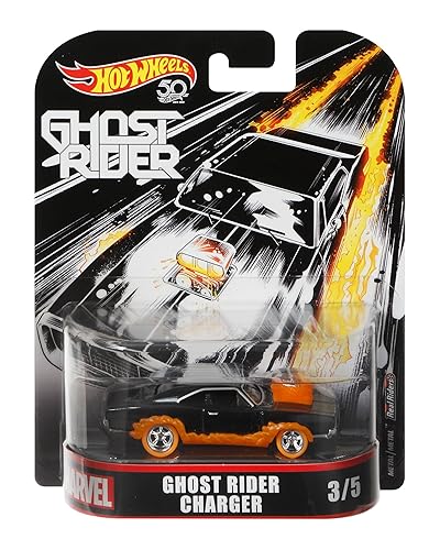 Hot Wheels Ghost Rider Charger Vehicle, 1:64 Scale