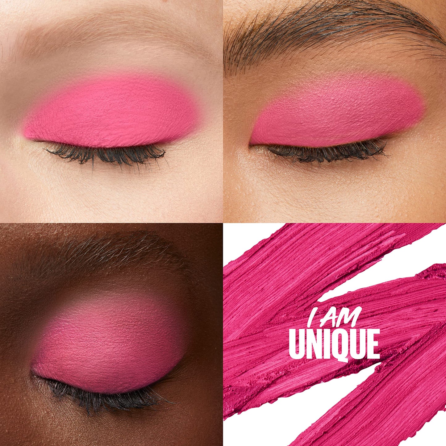 MAYBELLINE Color Tattoo Longwear Multi-Use Eye Shadow Stix, Eye Makeup, I am Unique (Vivid Pink Matte), 1 Count