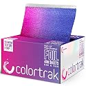 Colortrak Pink/Purple Gradient Pop-up Foil w/Dispenser (400 Count), Pre-cut Sheets, Non-Slip Embossed Texture, 5" x 10.75" Sheets for Hair Foil