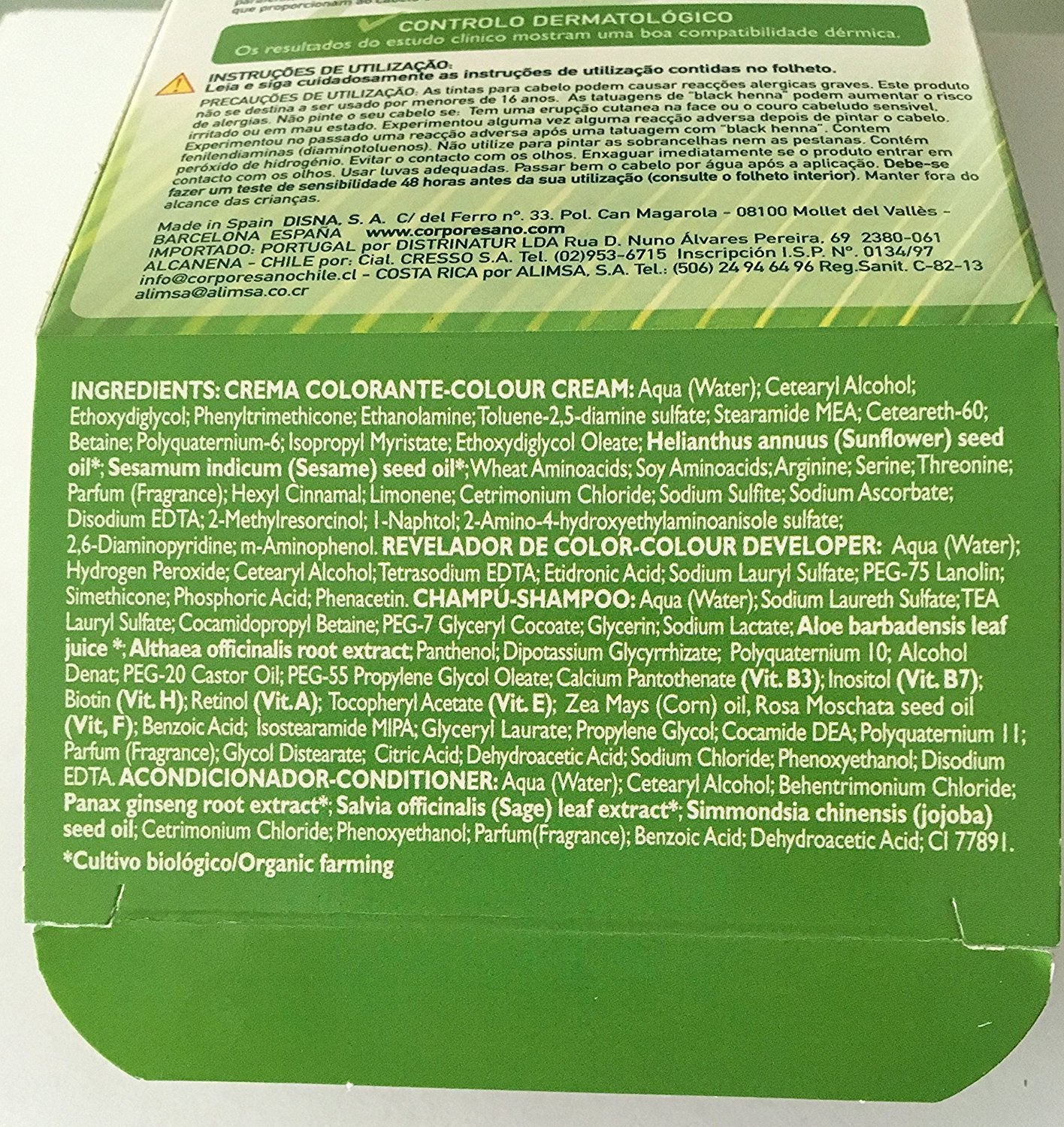 Corpore Sano Permanent Hair Colour -Does Not Contain: AMMONIA, RESORCINOL, PARABENS,PPD. (~ 6.43 Hazelnut)