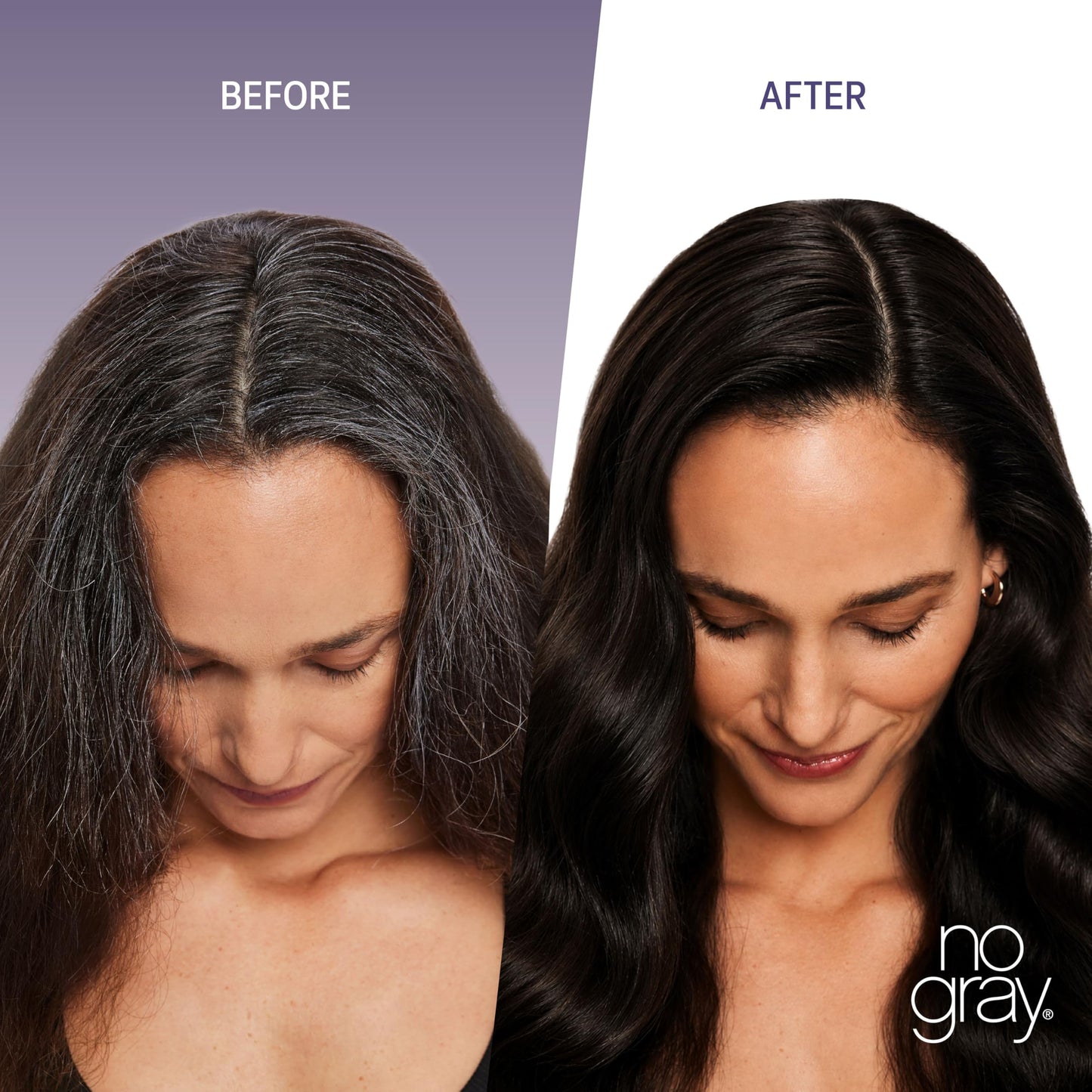 No Gray Quick Permanent Hair Color Shampoo, Dark Brown, 8.45 oz