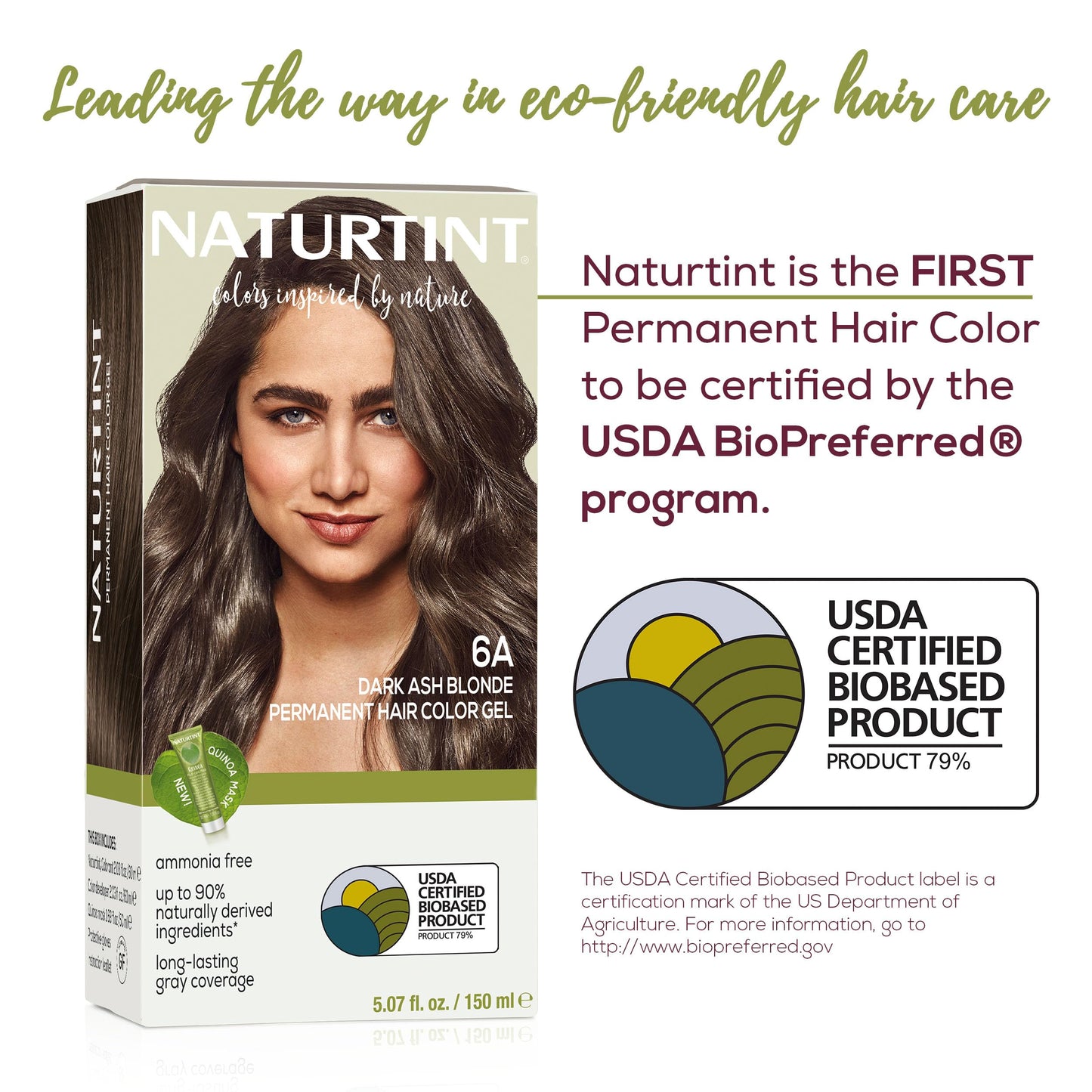 Naturtint 6A Dark Ash Blonde Permanent Hair Color (Pack of 1), Ammonia Free, Vegan, Cruelty Free, up to 100% Gray Coverage, Long Lasting Results