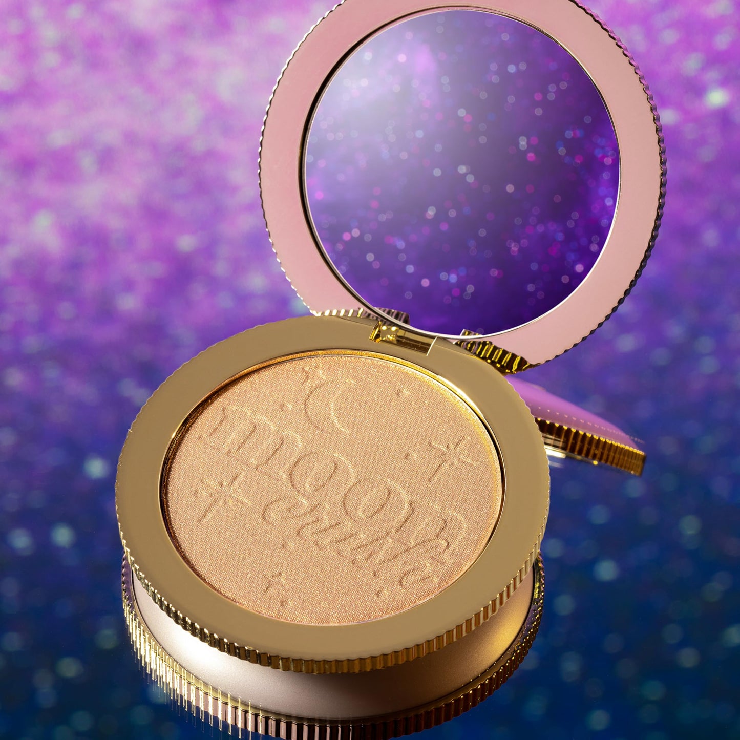 Too Faced Moon Crush Highlighter | Sheer, Powder, Glossy Glow, Highlighter Makeup 0.24 Ounce, Shooting Star