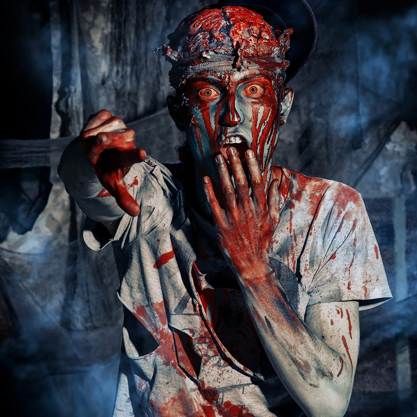 Spooktacular Creations 18 oz Liquid Latex & 18 oz Halloween Blood Bottle Fake Blood Stage Blood for Halloween Costume, Zombie and Monster Makeup