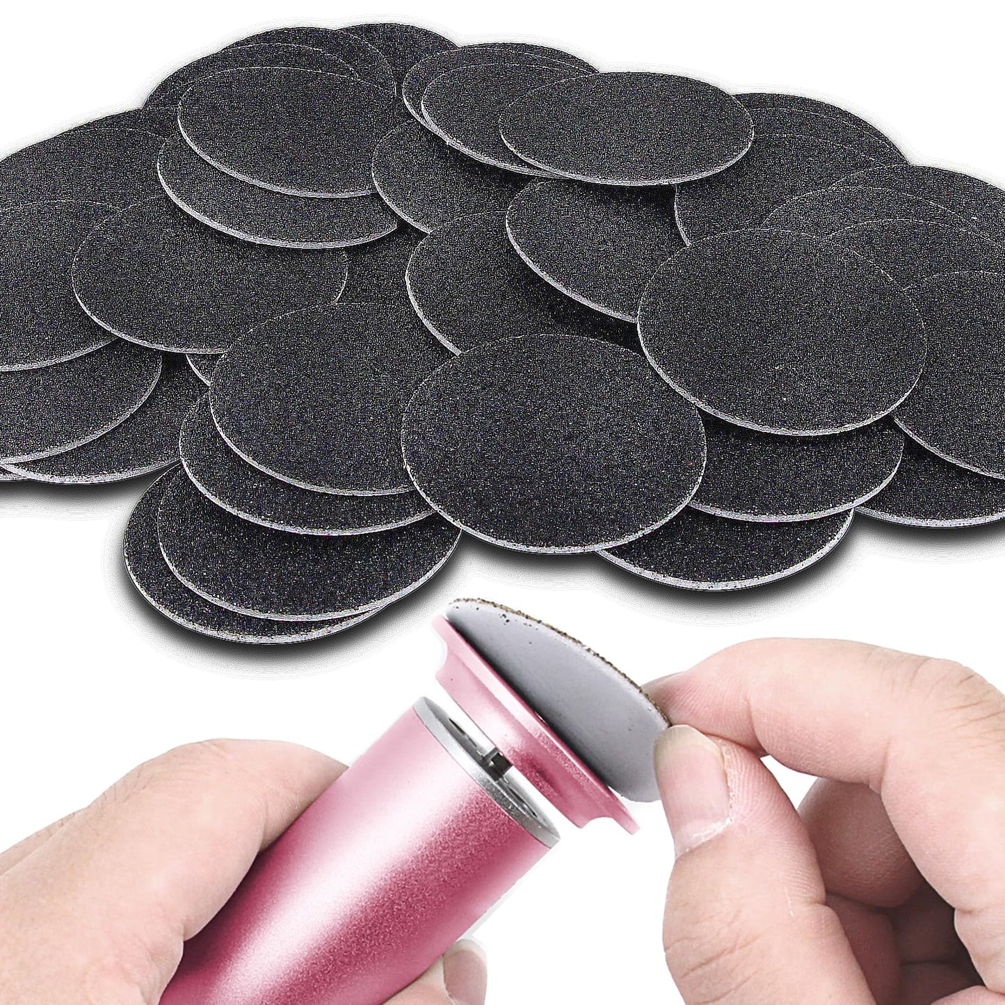 60PCS Replaceable Sandpaper Refill Discs for Electric Foot File Callus Remover, 180 Grit