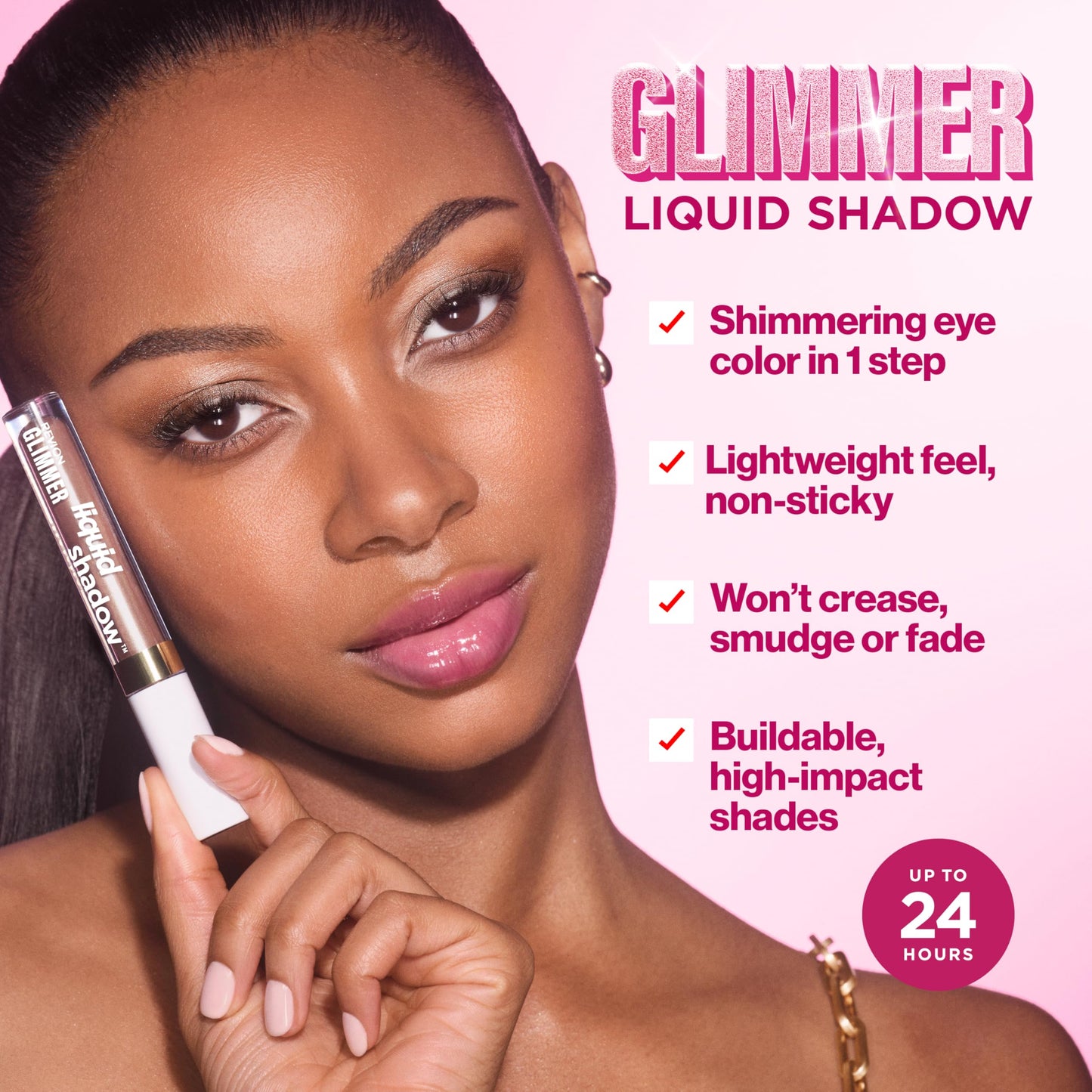 REVLON Glimmer Liquid Shadow, Smudge-Proof Shimmer Eyeshadow Makeup, Long Lasting, High Pigment, 207 Once in a Blue Moon