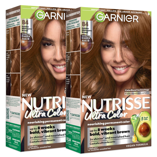 Garnier Nutrisse Ultra Color Hair Color, Permanent Hair Dye for Up to 8 Weeks of Bold, Vibrant, Fade-Resistant Results, Vegan & Cruelty-Free, B4 Beauty & Personal Care Garnier