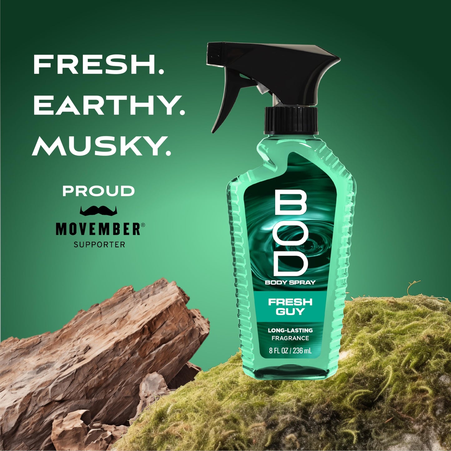 BOD man Fragrance Body Spray, Fresh Guy, 8 fl oz (Pack of 2) Beauty and Personal Care BOD man