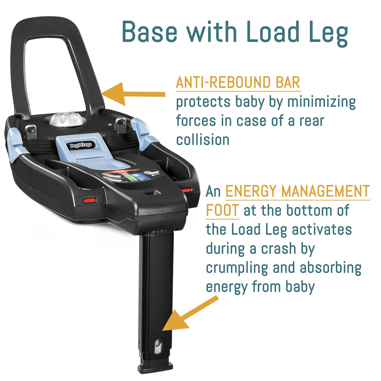 Peg Perego Primo Viaggio 4-35 Nido Car Seat Base with Load Leg & Anti-Rebound Bar - Accessory
