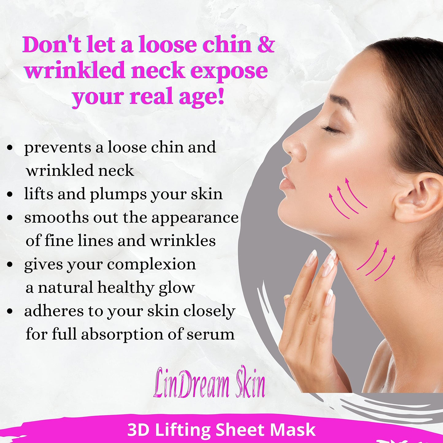 Sheet Masks for Face Chin Neck All in One - Moisturizing Facial Mask Skincare Set for Women and Men - Beauty Spa Anti Aging Treatment - Hydrating