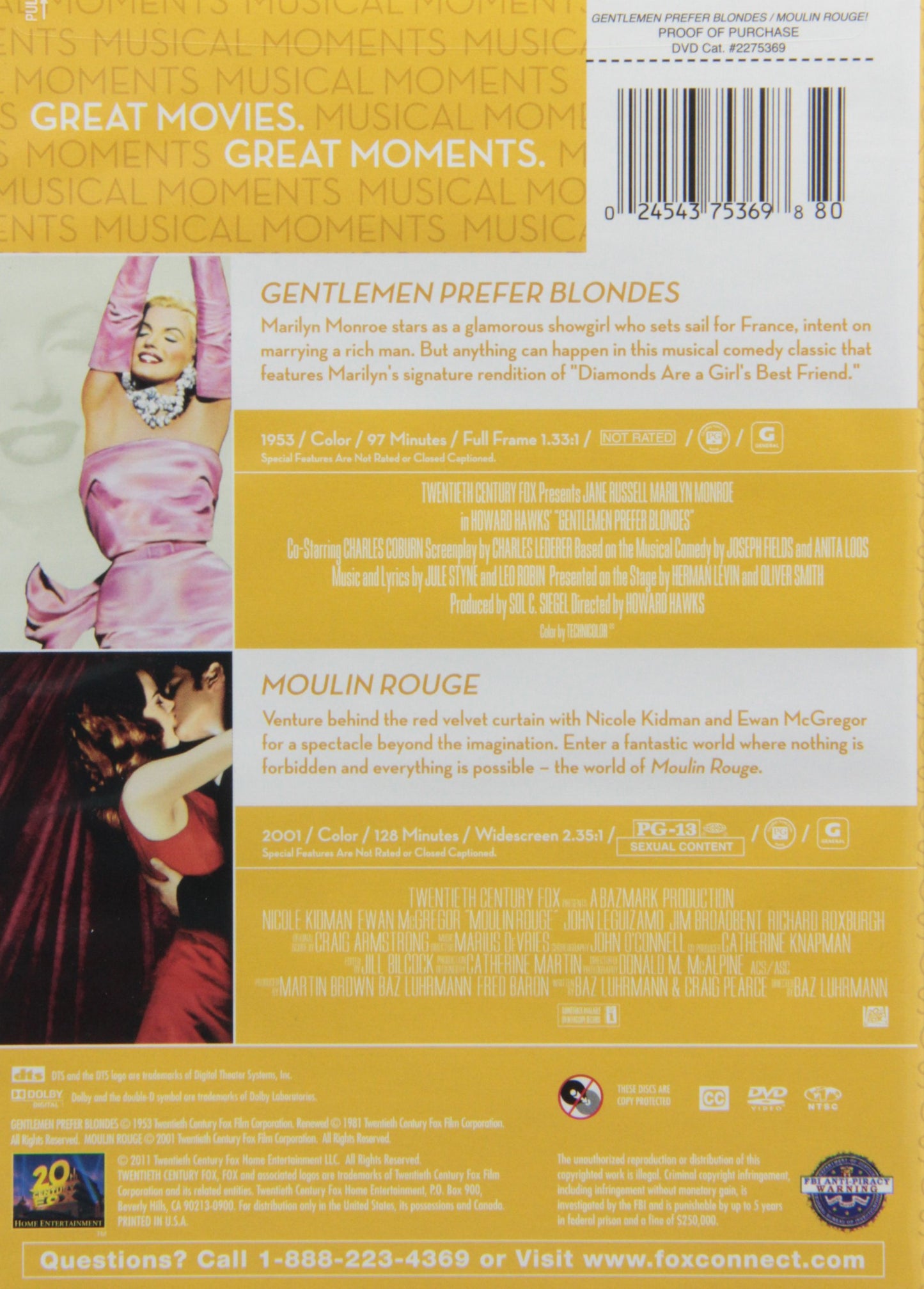 Gentlemen Prefer Blondes / Moulin Rouge
