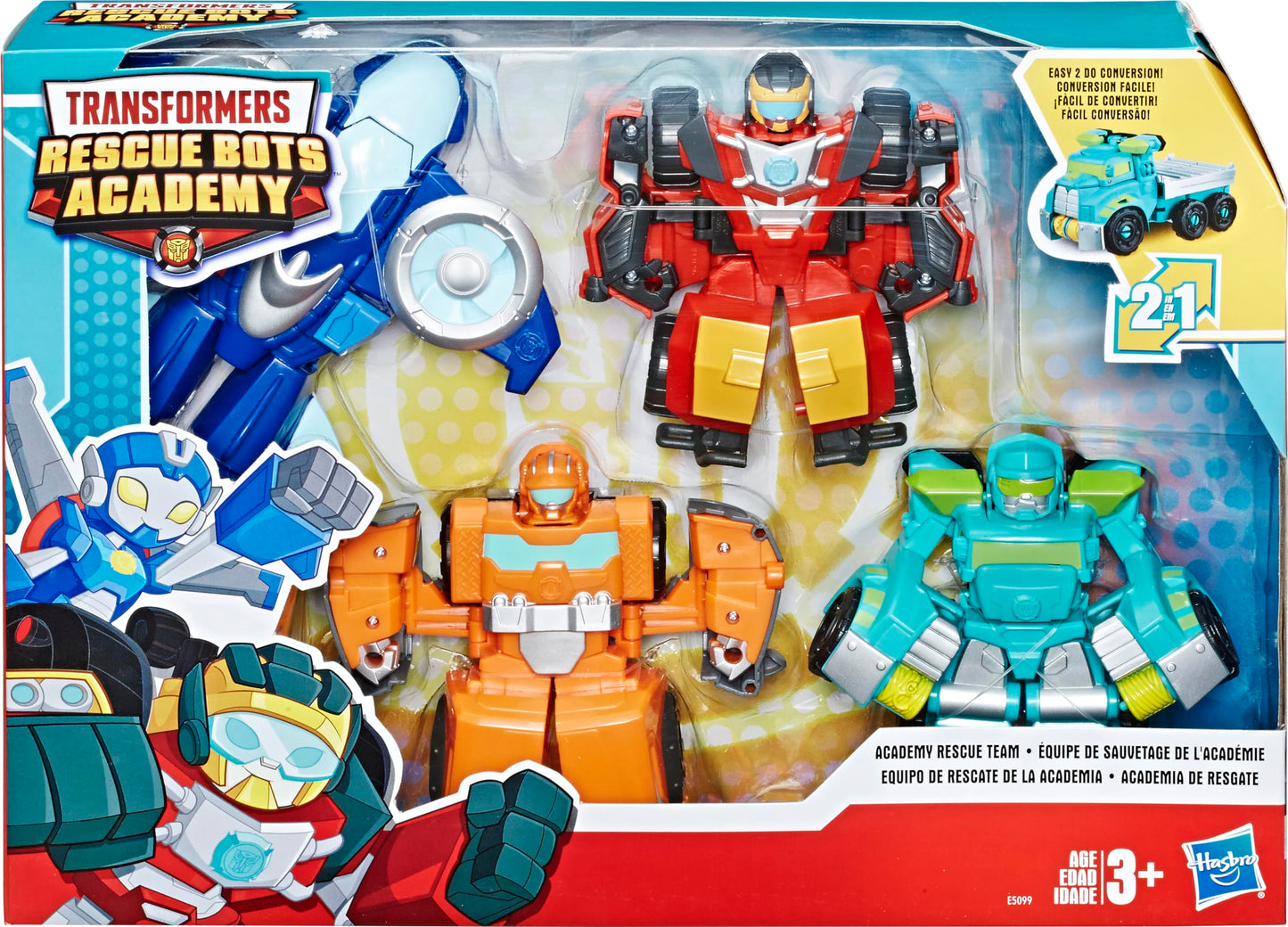 Playskool Heroes Transformers Rescue Bots Academy Rescue Team Pack, 4 Collectible 4.5" Converting Action Figures, Toys for Kids Ages 3 & Up (Amazon…