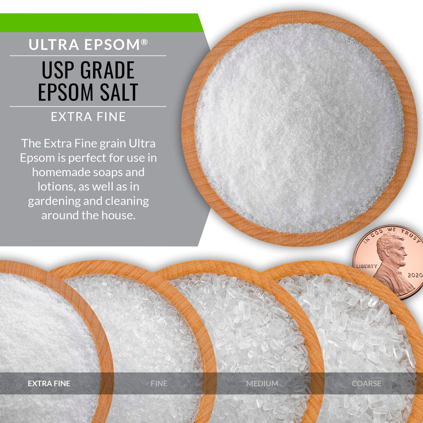 SaltWorks Ultra Epsom Bath Salt, Unscented, Extra Fine Grain, 5 Pound Bag Beauty and Personal Care SaltWorks
