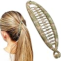 Camila Paris CP3106 4.5 inch French Banana Clip Hair Comb Classic Girls Updo Flexible Ponytail Holder Interlocking Banana Combs, Fashion Durable