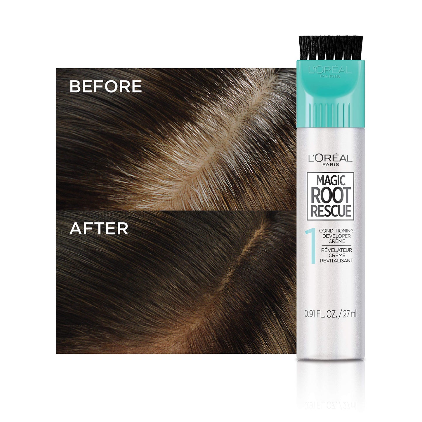 L’Oréal Paris Magic Root Permanent Hair Color, 10 Minute Hair Dye Kit to Rescue Roots with 100% Gray Hair Coverage, 4R Dark Auburn Red, 2 Pack