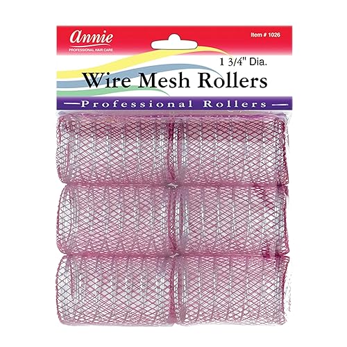 Annie 1-3/4" Jumbo Wire Mesh Hair Rollers - 6 Pcs