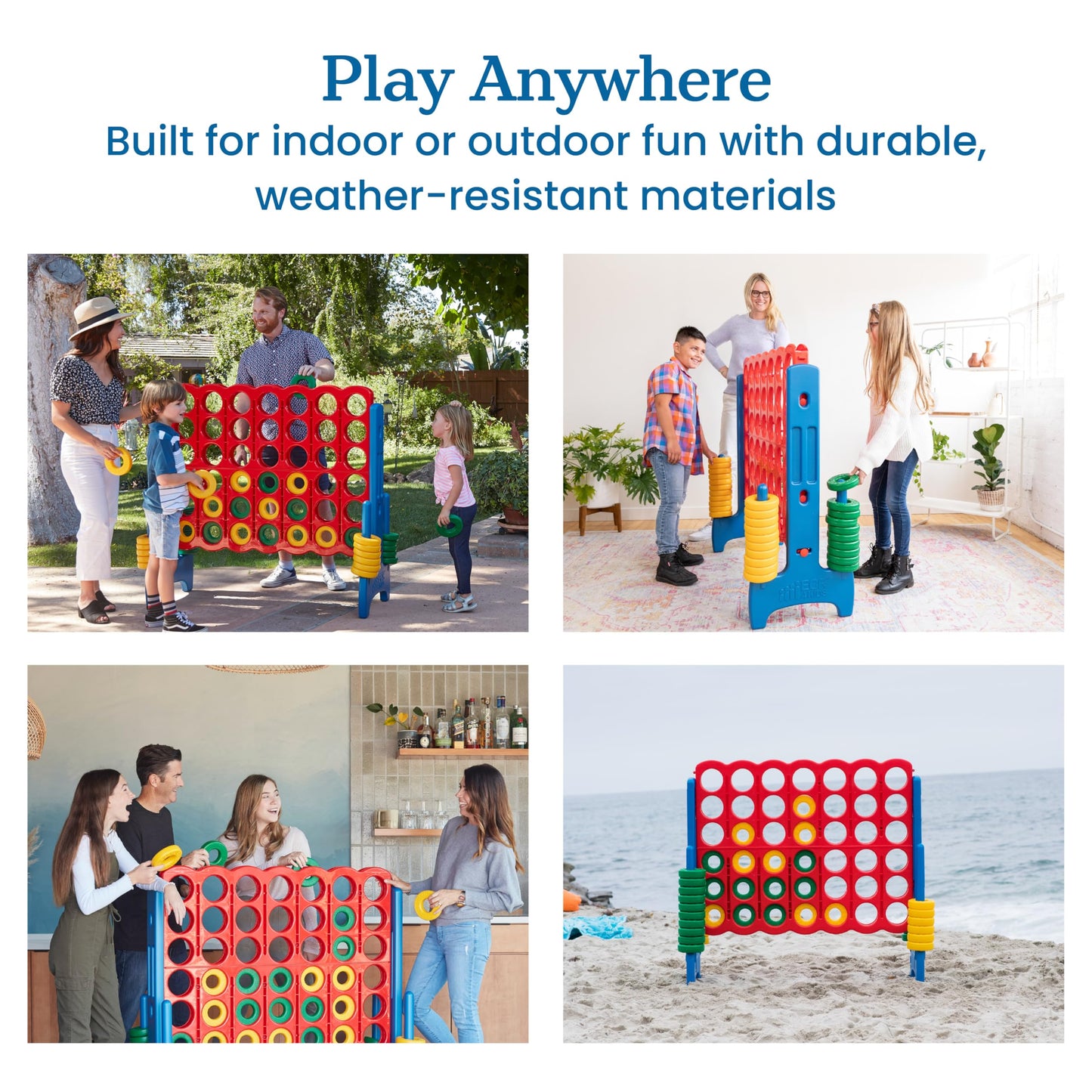 ECR4Kids Jumbo 4-To-Score, Giant Game, Assorted