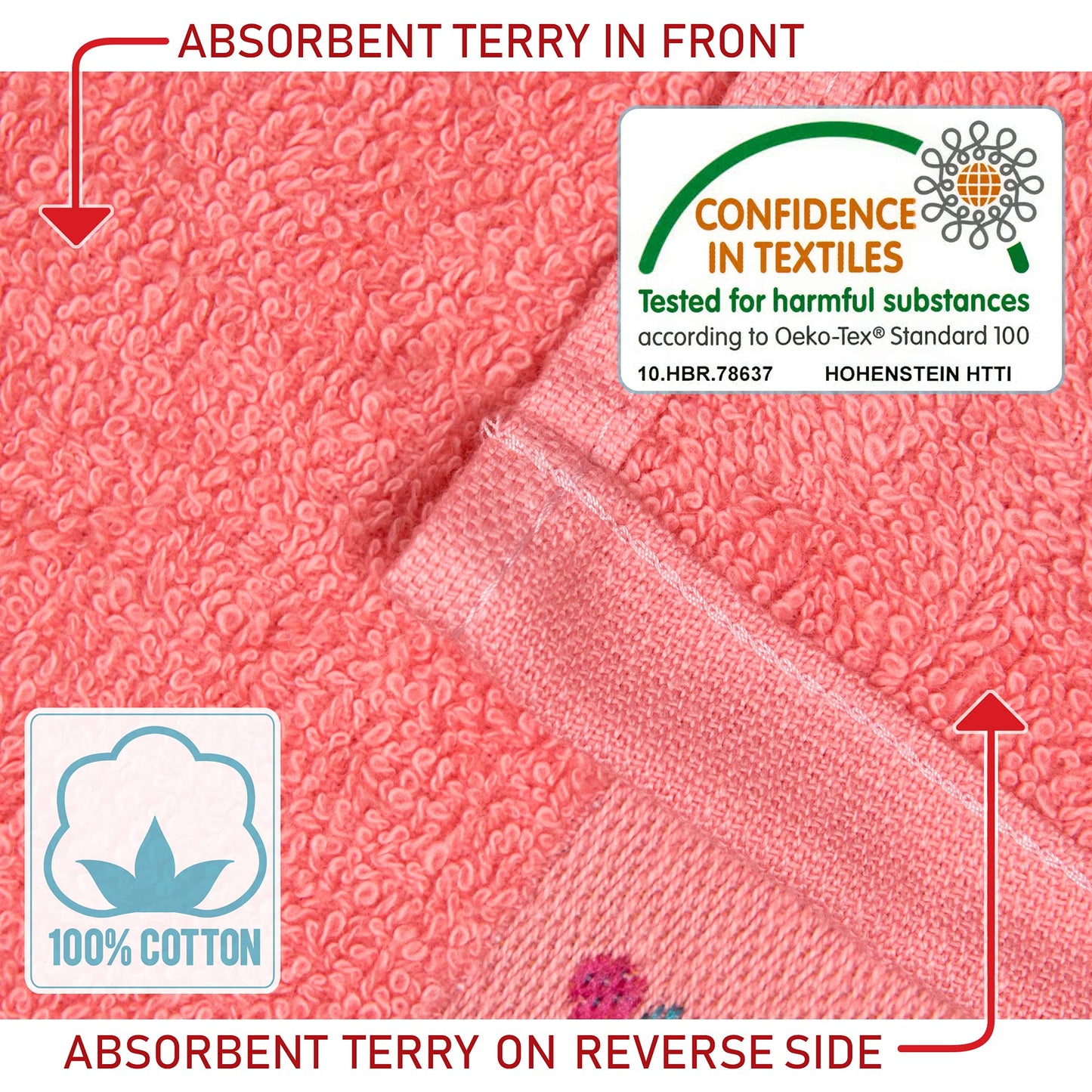 Softerry Unicorn Bath Towel for Kids 28 x 51 inch - Terry 100% Cotton - Super Absorbent and Fast Drying Towels (Unicorn, 1 Towel 28" x 51")