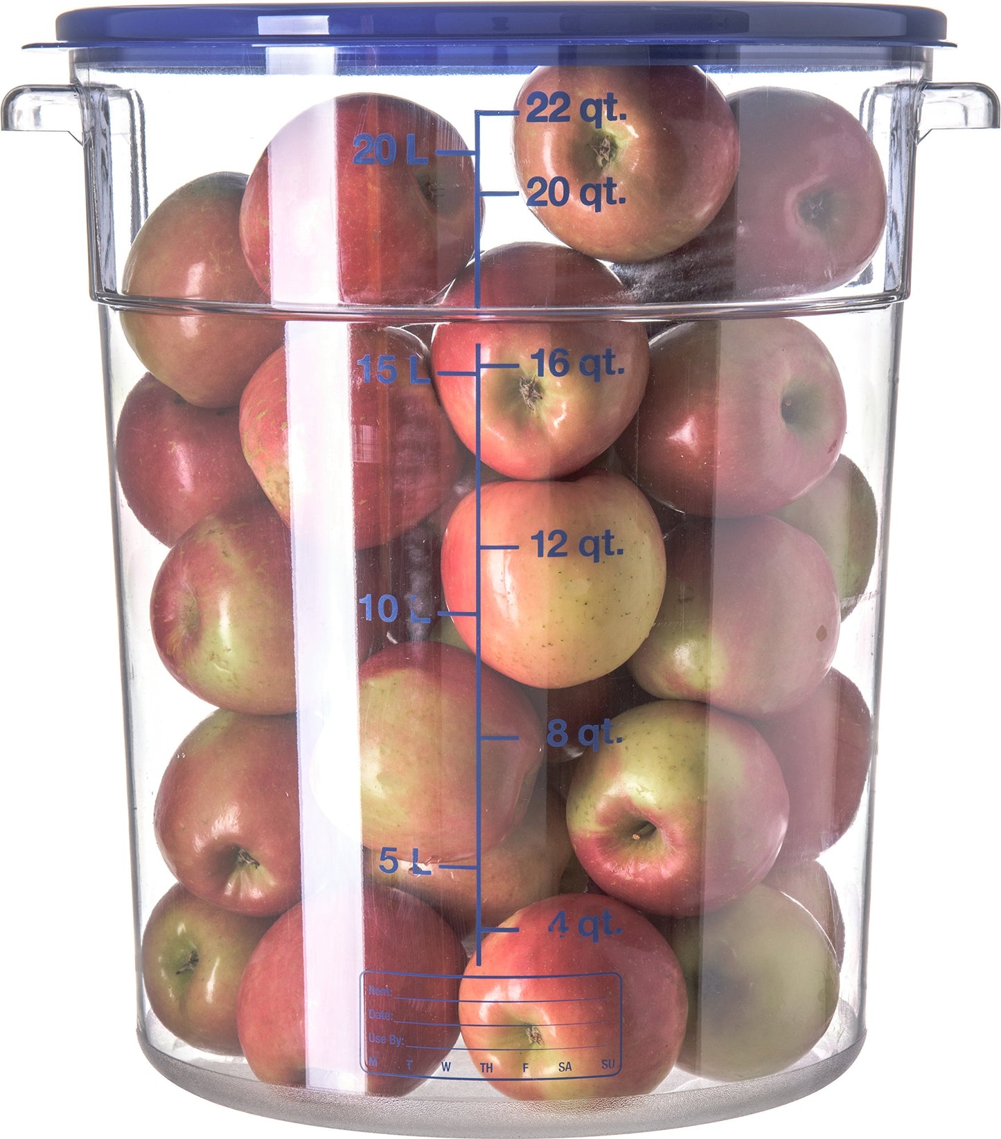 Carlisle FoodService Products Storplus Round Food Storage Container with Stackable Design for Catering, Buffets, Restaurants, Polycarbonate (Pc), 22…