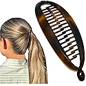 Camila Paris CP5 4.5 inch French Banana Clip Hair Comb Classic Girls Updo Flexible Ponytail Holder Interlocking Banana Combs, Fashion Durable Styling