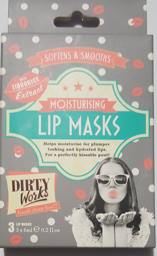 Dirty Works Moisturising Lip Masks, 3 Lip Masks Beauty and Personal Care Dirty Works