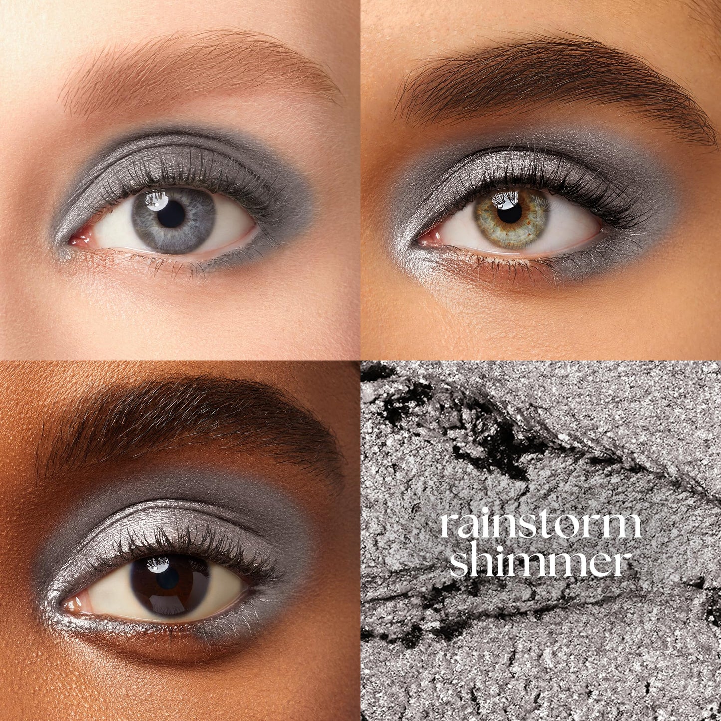 Julep Eyeshadow 101 Cream-to-Powder Waterproof Shadow Stick - Rainstorm Shimmer - Long-Lasting, Crease-Proof, Deep Silver Shimmer Cream Eyeshadow