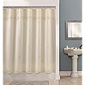 Today's Curtain, Forget-Me-Not Shower Curtain, Ecru/Rose, 70" W x 72" L, with Valance