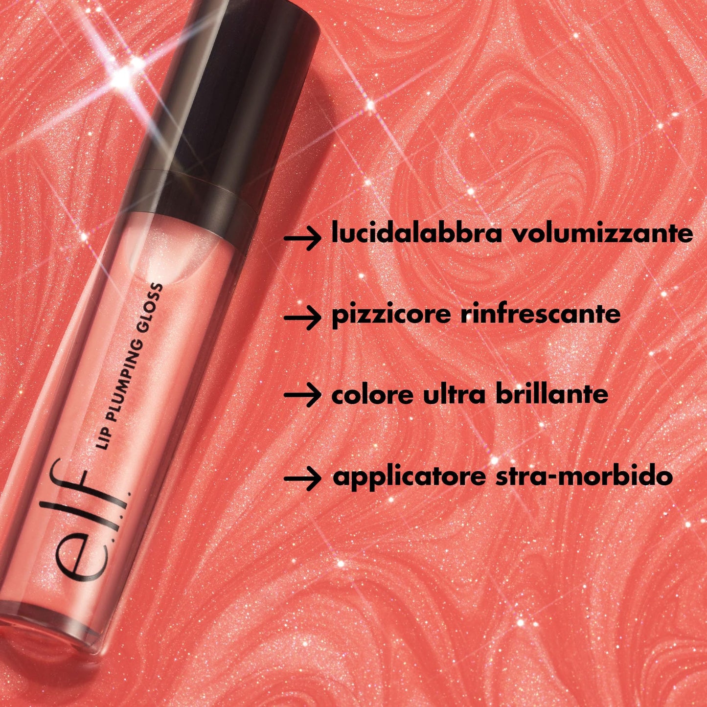 Elf Cosmetics Lip Plumping Gloss, Champagne Glam, 9 Ounce