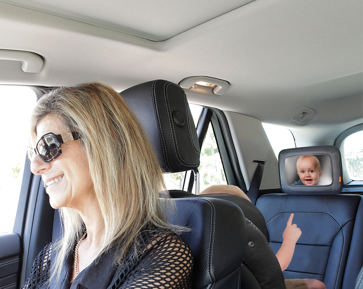 Dreambaby Backseat Rear Facing Baby Car Mirror - Extra Large Wide Angle View Soft Car Seat Mirror - Model L291