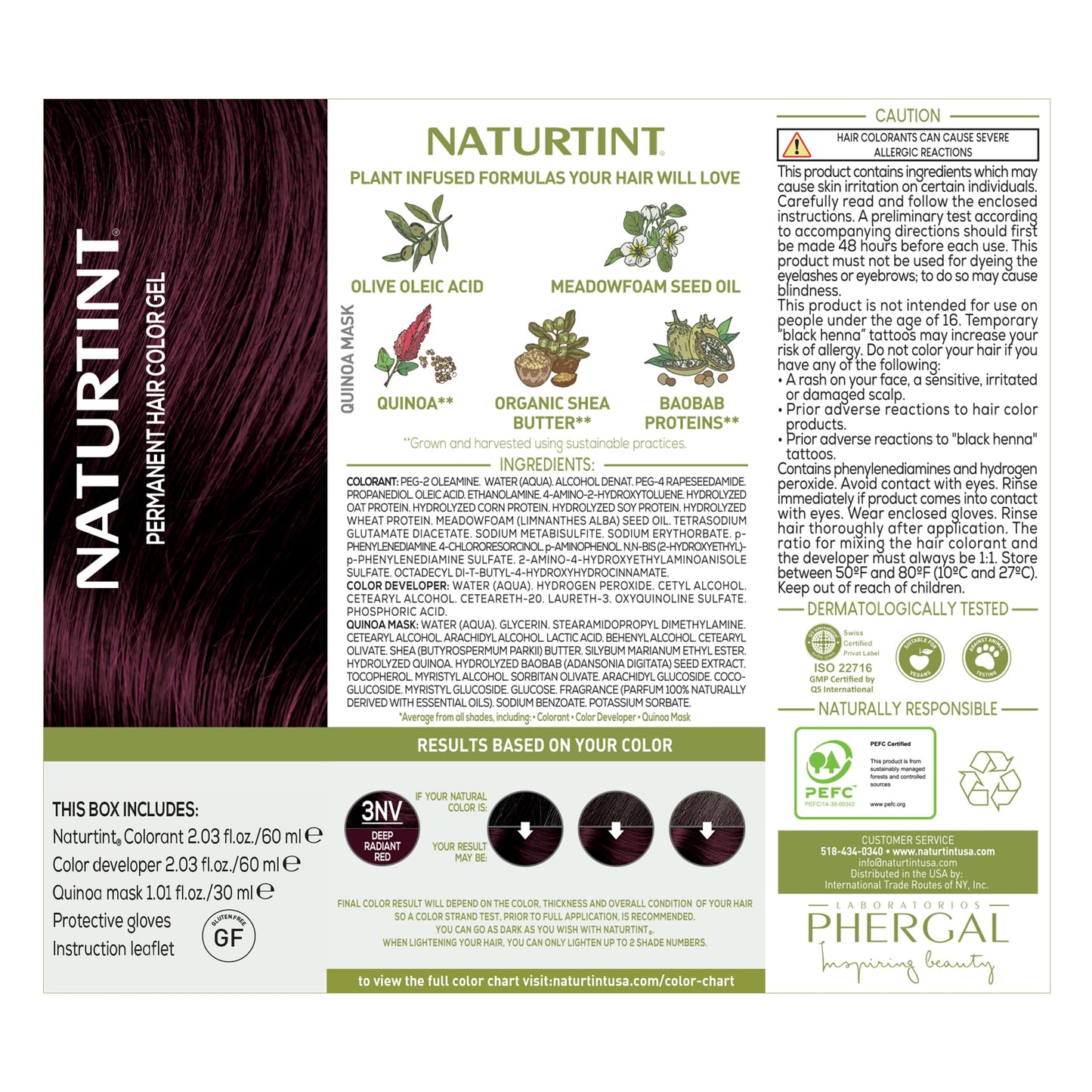 Naturtint 3NV Radiant Red Permanent Hair Color (Pack of 1), Ammonia Free, Vegan, Cruelty Free, up to 100% Gray Coverage, Long Lasting Results