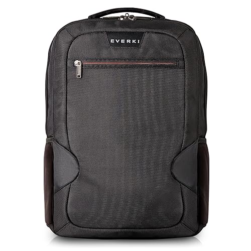 EVERKI Studio Slim Laptop Backpack for Men & Women, Lightweight & Softly Padded With Corner Protection, Trolley Handle, High Contrast Lining, Made of Recycled Materials (14 Liters Capacity)