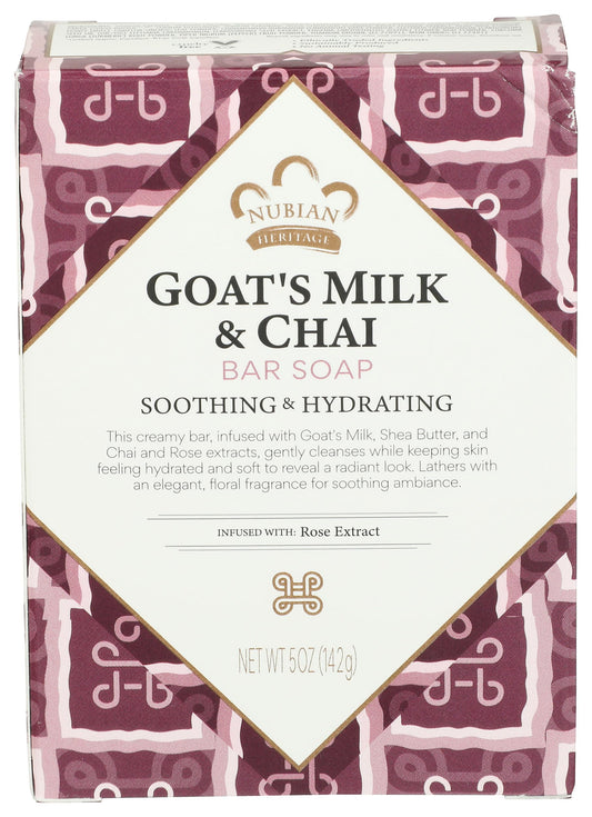 Nubian Heritage Soap Bar, Goats Milk and Chai, 5 Ounce Beauty & Personal Care Nubian Heritage