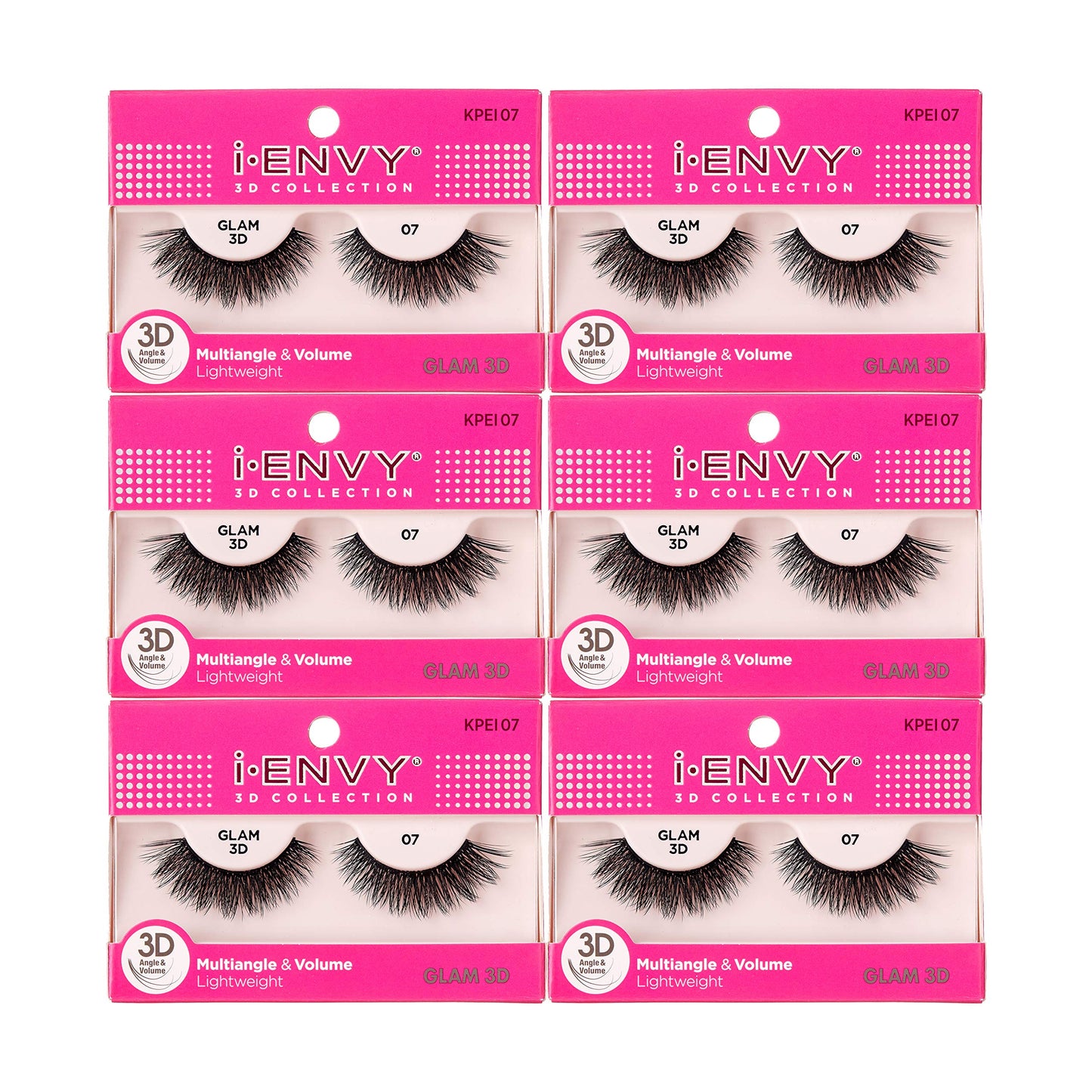 i-Envy 3D Glam Collection Multi-angle & Volume (6 PACK, KPEI07)
