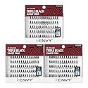 iENVY by KISS Triple Black Knot Free Individual Lash (Long) 3 Pack, 3 Times More Volume