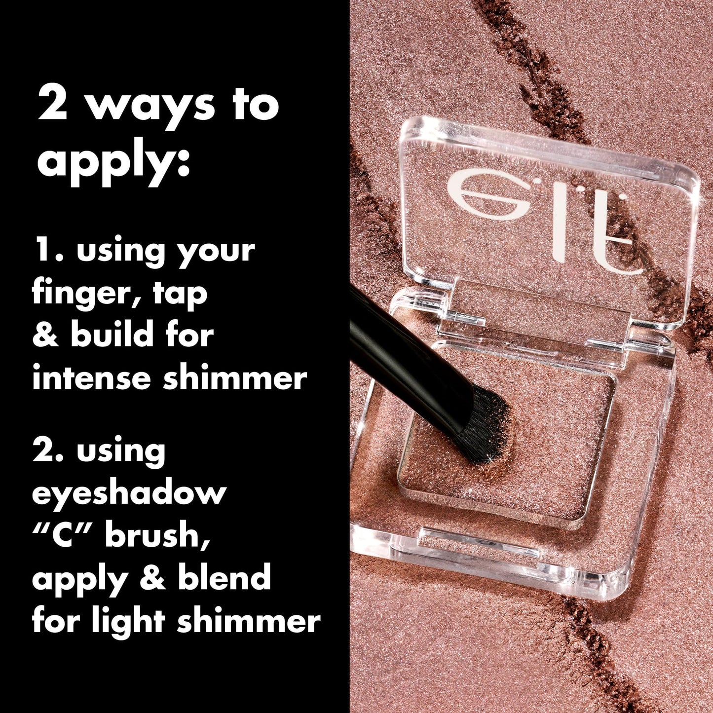 e.l.f. Fine As Fleck Glitter Eyeshadow, Long-Lasting Sheer Eye Makeup With A Shimmer Finish, Soft, Smooth Formula, Vegan & Cruelty-Free, So Metal
