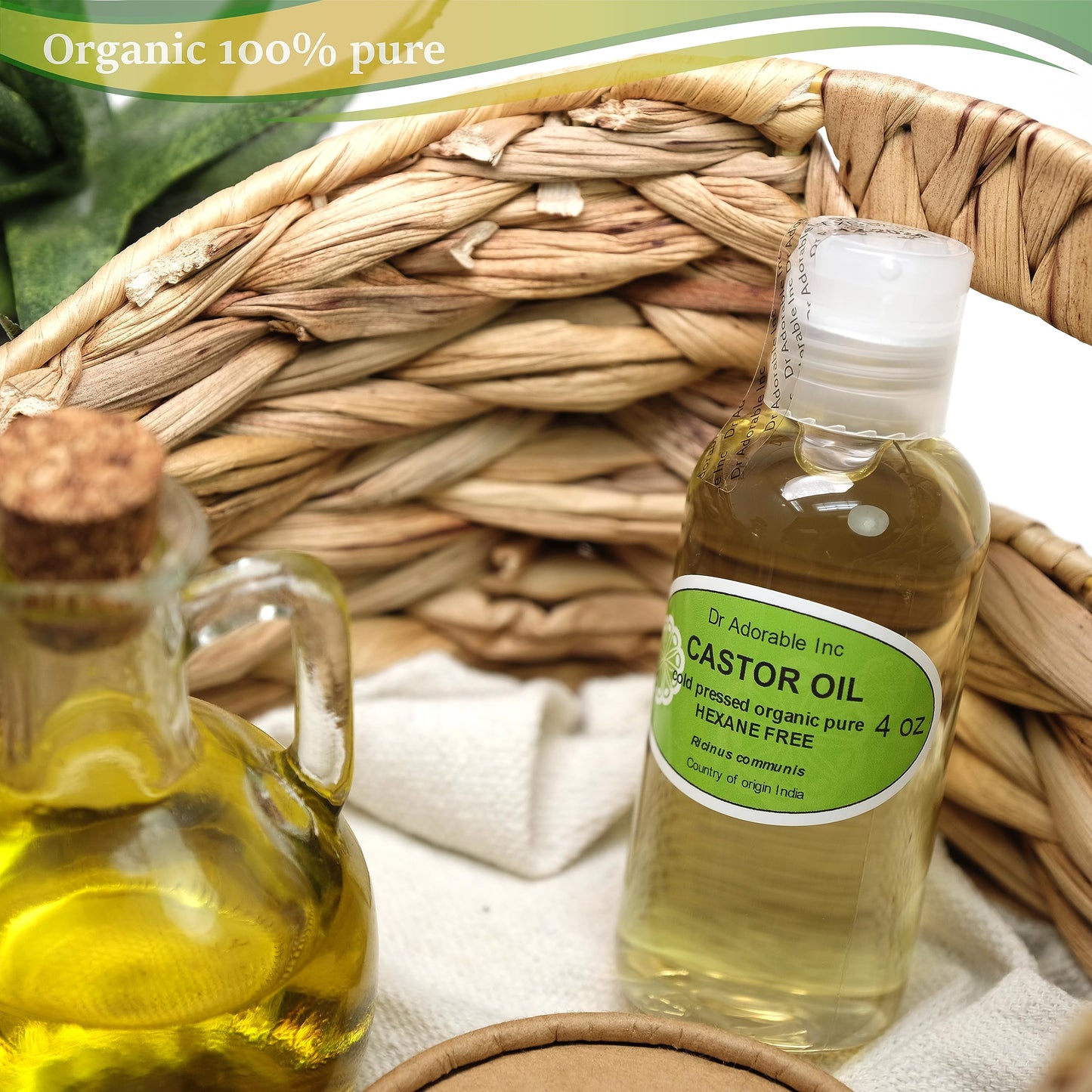 Dr Adorable - 4 oz - Premium Castor Oil - 100% Pure Natural Organic Cold Pressed Virgin