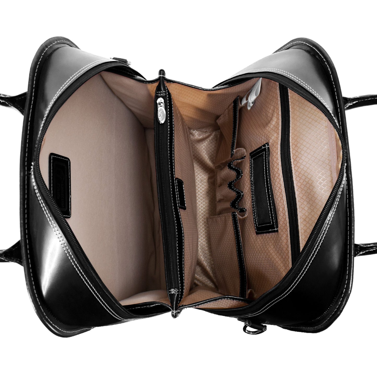 McKlein LA GRANGE, 15" Leather Detachable -Wheeled Ladies' Laptop/Computer & Tablet Business Briefcase Bag/Women's Rolling Overnight Travel Bag
