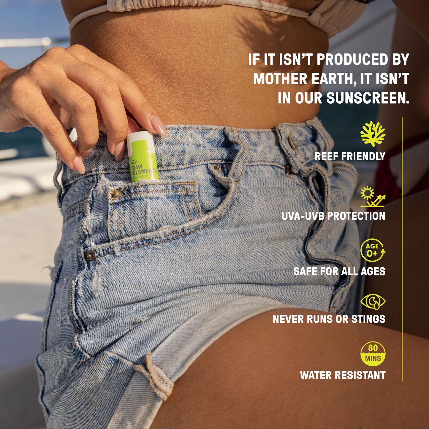 Raw Elements Organic Outdoor Sunscreen Lip Balm Rescue - SPF 30, UVA-UVB Protection, Reef-Safe, Non-Nano Zinc, Water Resistant, 0.15 oz (Pack of 1) Beauty and Personal Care Raw Elements
