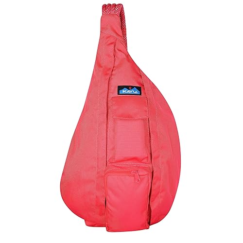 KAVU Original Rope Sling Pack with Adjustable Rope Shoulder Strap, Flamingo