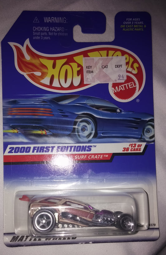 Hot Wheels 2000 First Editions Moc Surf Crate