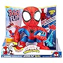 Marvel Spidey and His Amazing Friends Amazing Flip Spidey - 12-Inch Animatronic Plush with Lights, Sounds, and Web Dart Launcher