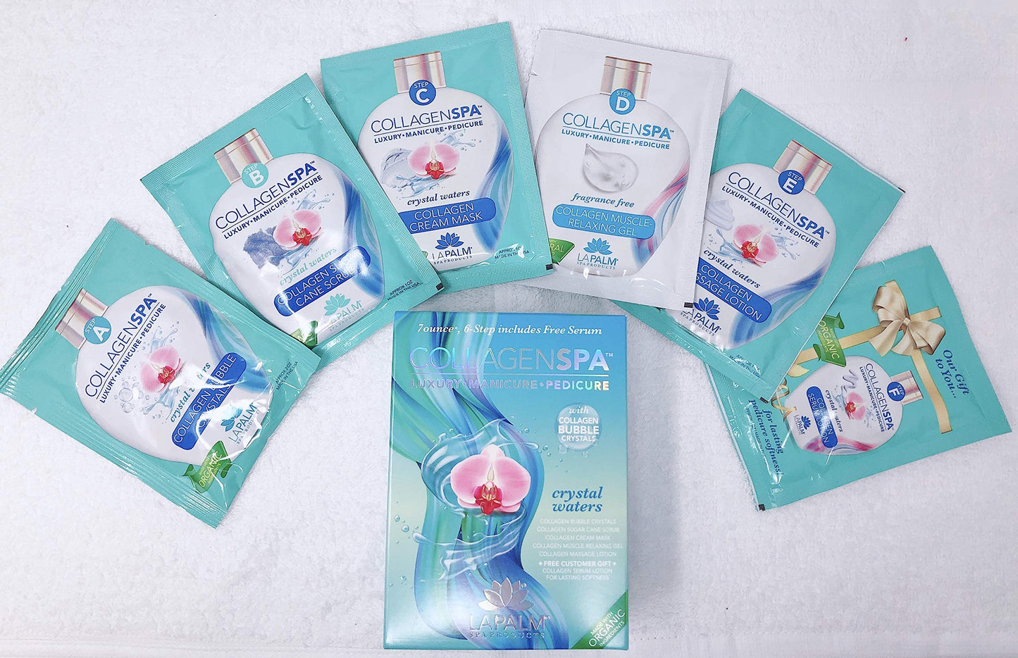 La Palm Collagen Spa Luxury Manicure and Pedicure with Collagen Bubble Crystals - Mix of 6 Scents
