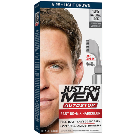 Just For Men AutoStop Men's Hair Color, Light Brown