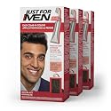 Just For Men Easy Comb-In Color Mens Hair Dye, Easy No Mix Application with Comb Applicator - Rich Black, A-65, Pack of 3