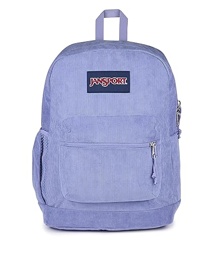 JanSport Cross Town Plus Remix Backpack - Padded Back Panel, Laptop Sleeve, and Front Pocket Organizer - Lavender Ash Corduroy